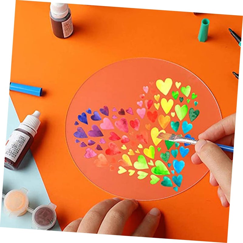 6 Inch Clear Acrylic Round Photo Frame Plate For DIY Craft Display - Image 4